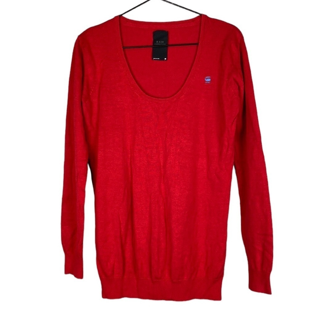 G-Star raw red logo sweater